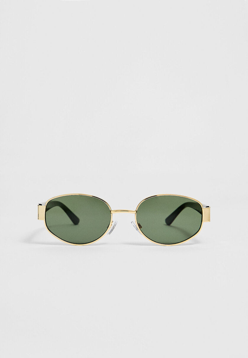 Sunglasses with metal temples