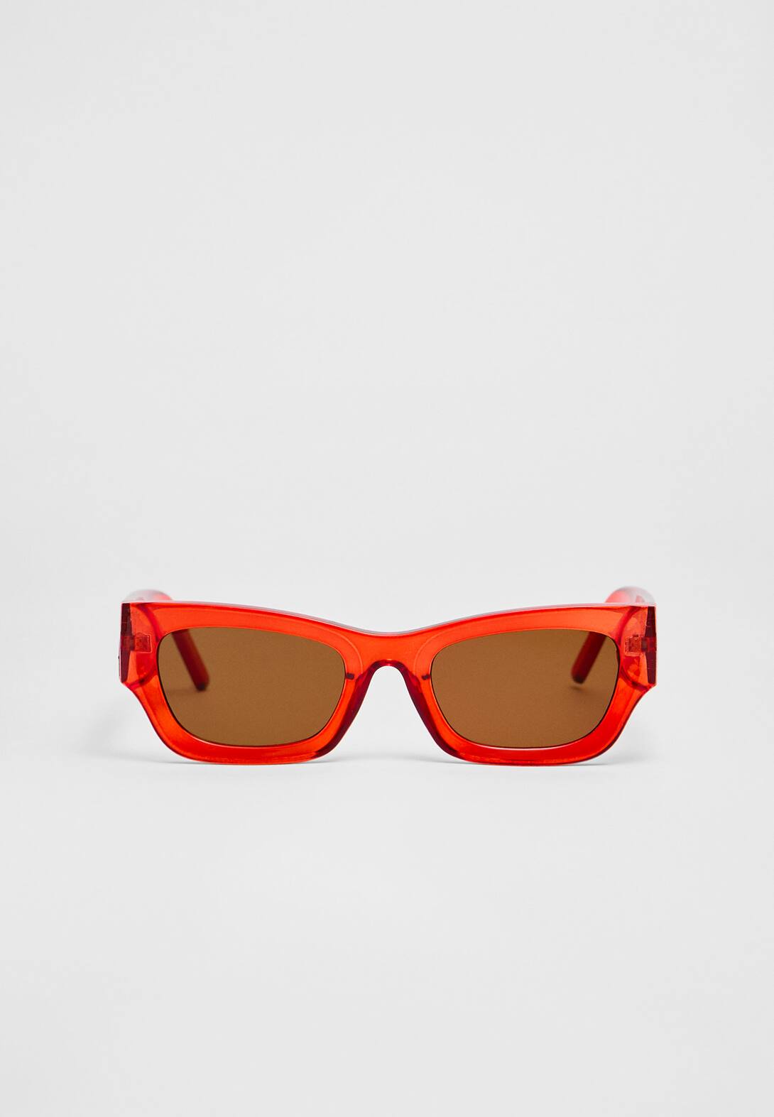 Lunettes de soleil carrées à monture épaisse