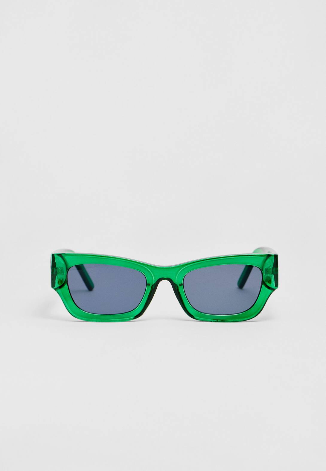 Lunettes de soleil carrées à monture épaisse