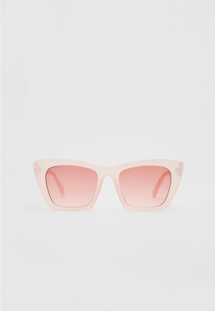

Stradivarius Cateye-Sonnenbrille mit Kunststoffgestell Pastellrosa OS