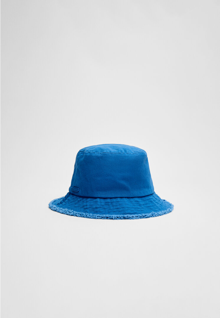 Stradivarius Canvas bucket hat  Electric blue OS