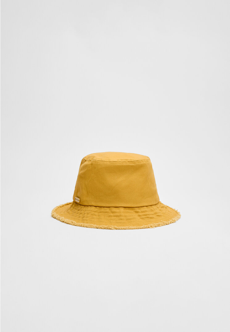 Stradivarius Bucket-Hat Canvas Ocker OS
