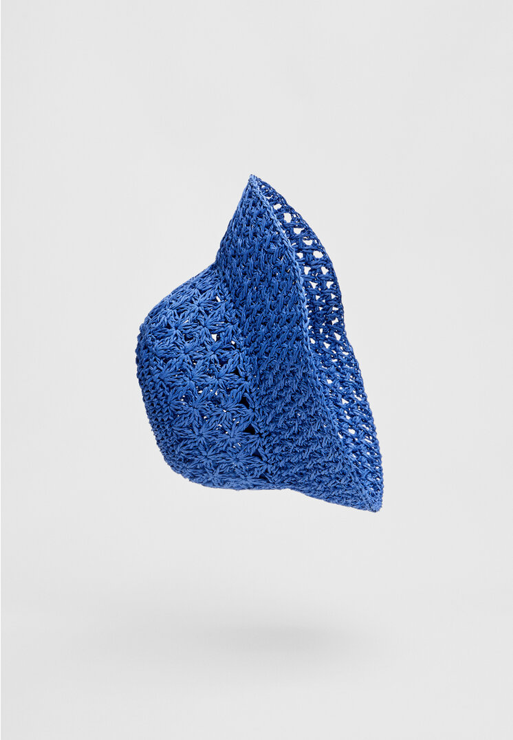

Stradivarius Geflochtener Bucket-Hat aus Raphia Blau OS