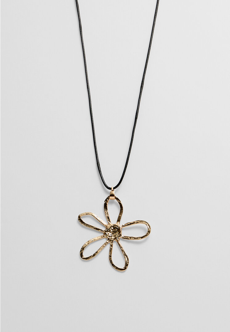 

Stradivarius Halskette mit Kordel und Blume Goldfarben OS