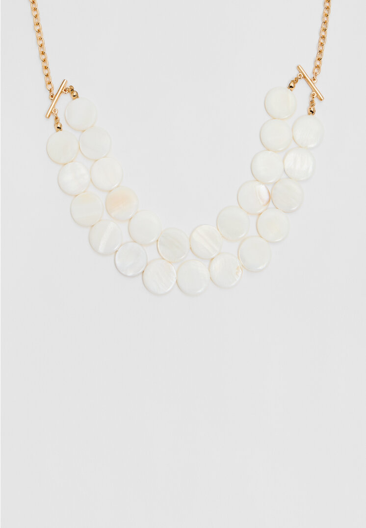 

Stradivarius Naszyjnik choker z małych kółek Złoty M