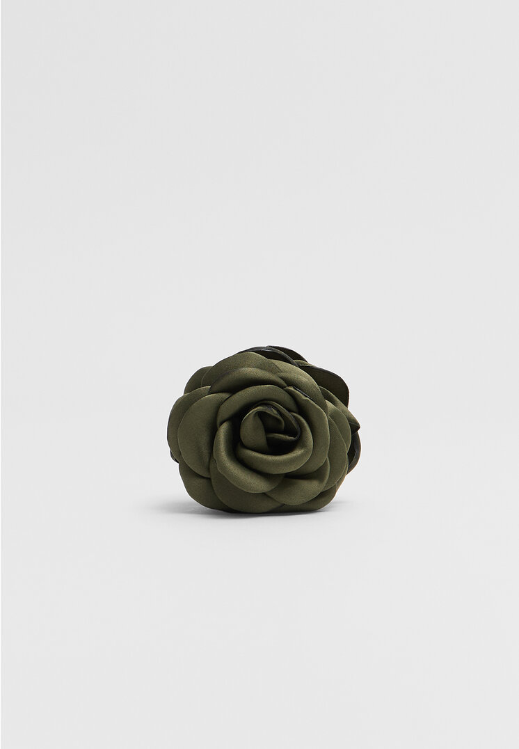 

Stradivarius Blumenprint mit Bundfalte Khaki OS