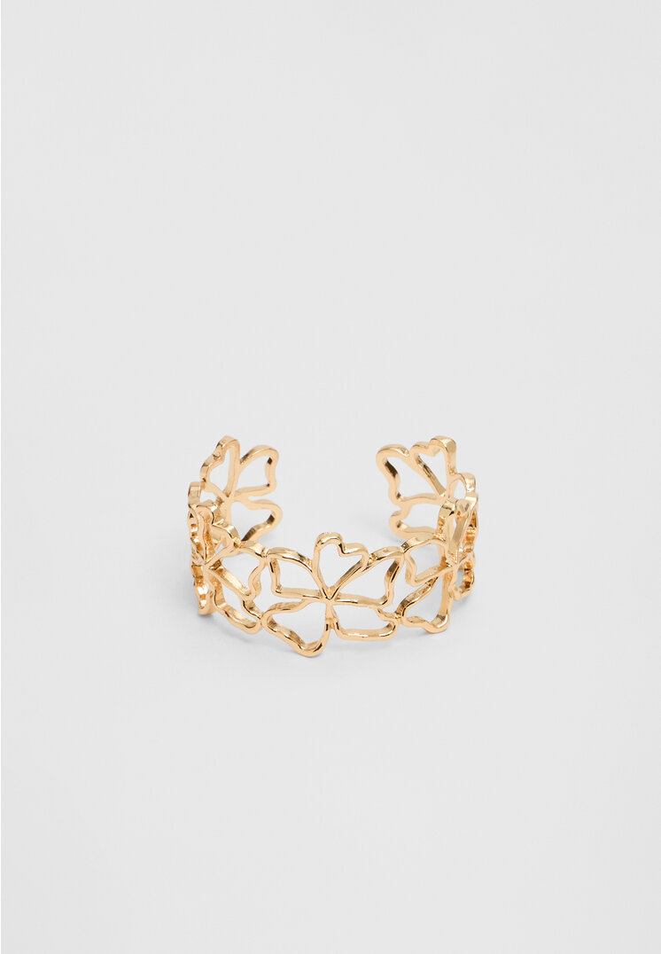 

Stradivarius Geblümter Armreif Goldfarben OS