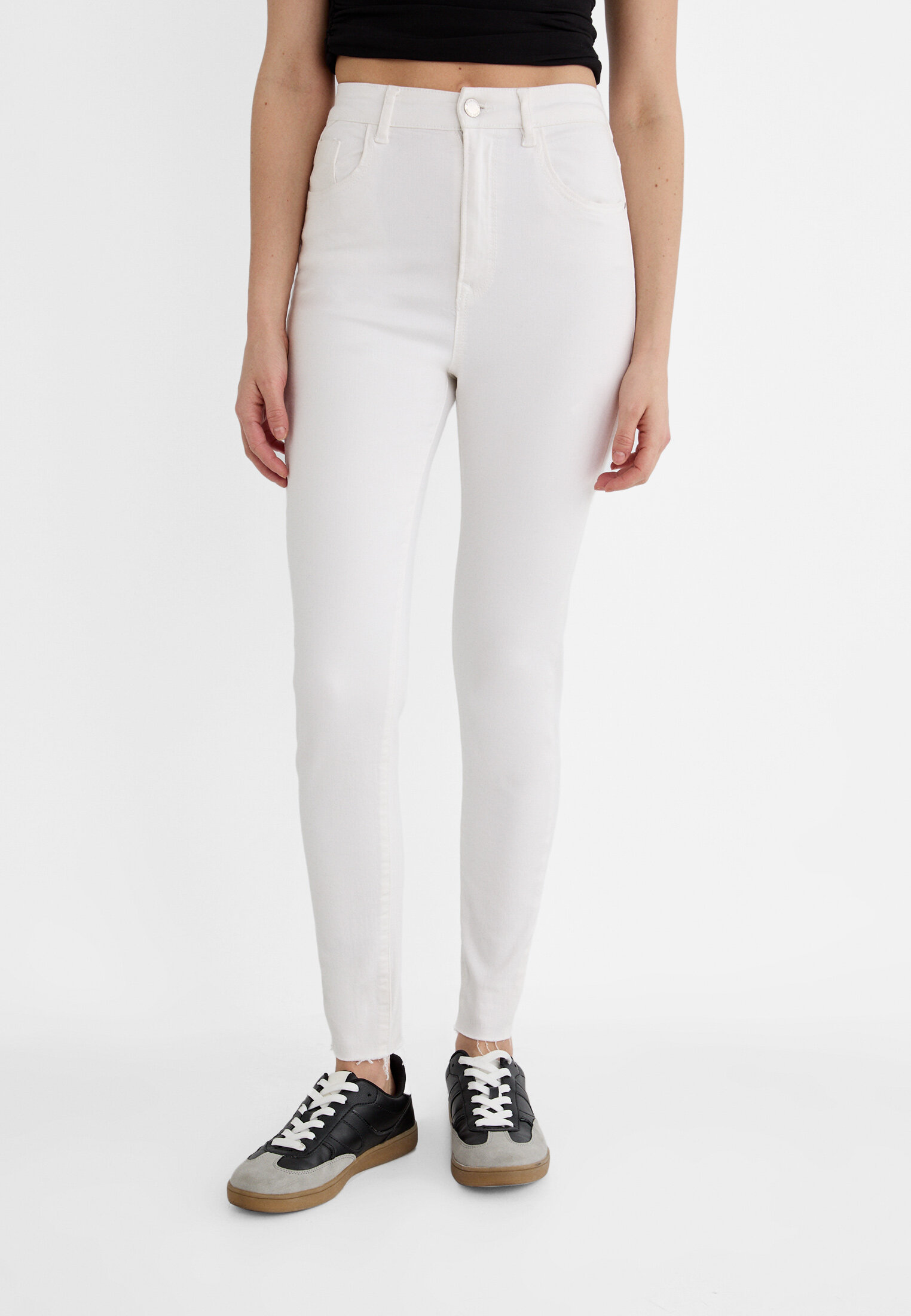 White high 2024 waisted jeggings