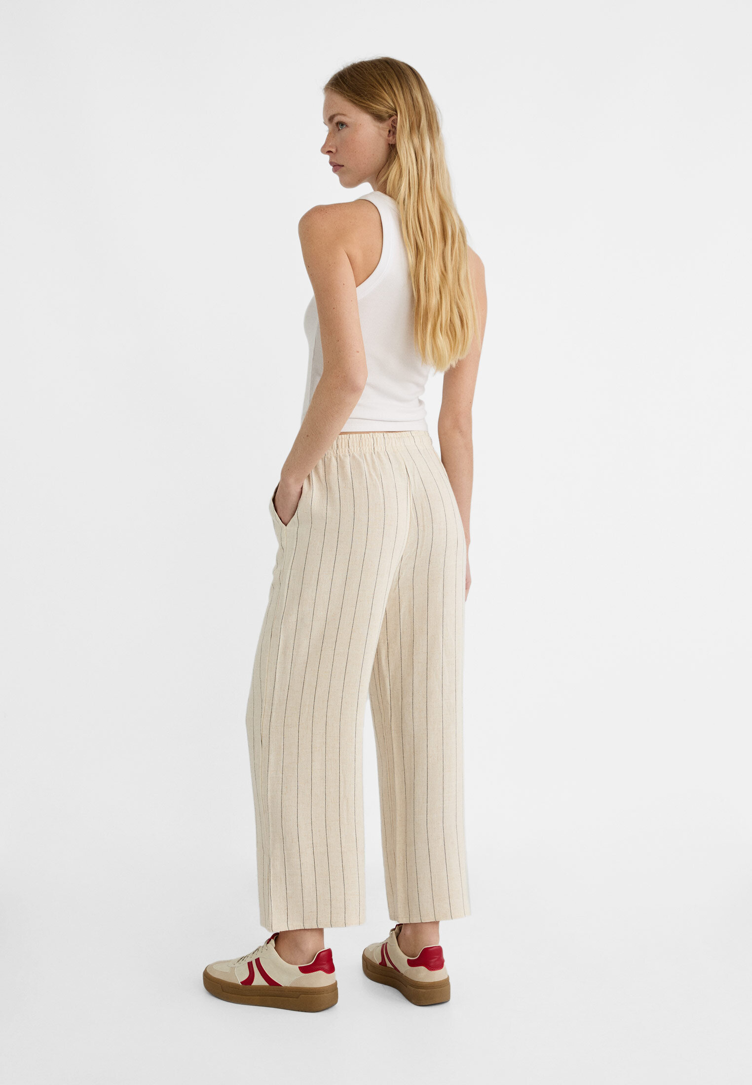 Stradivarius best sale striped pants