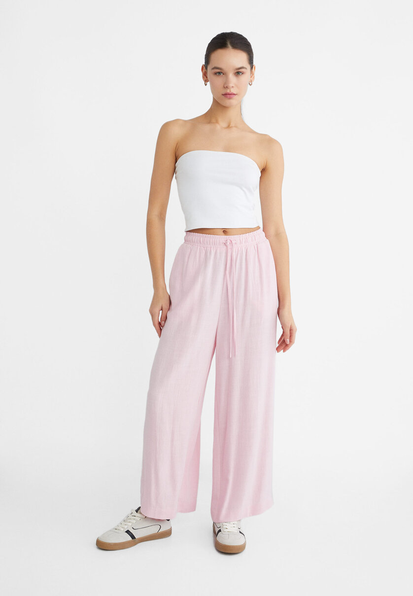 Linen blend culottes