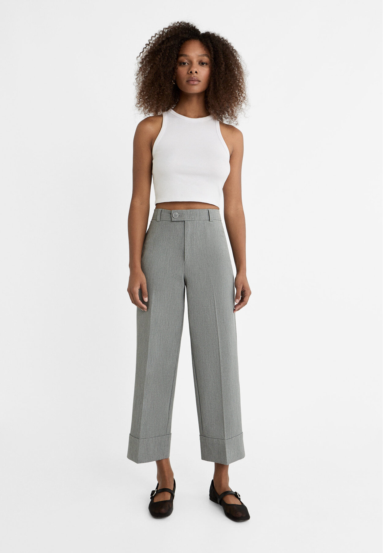 Wide leg sales capri trousers