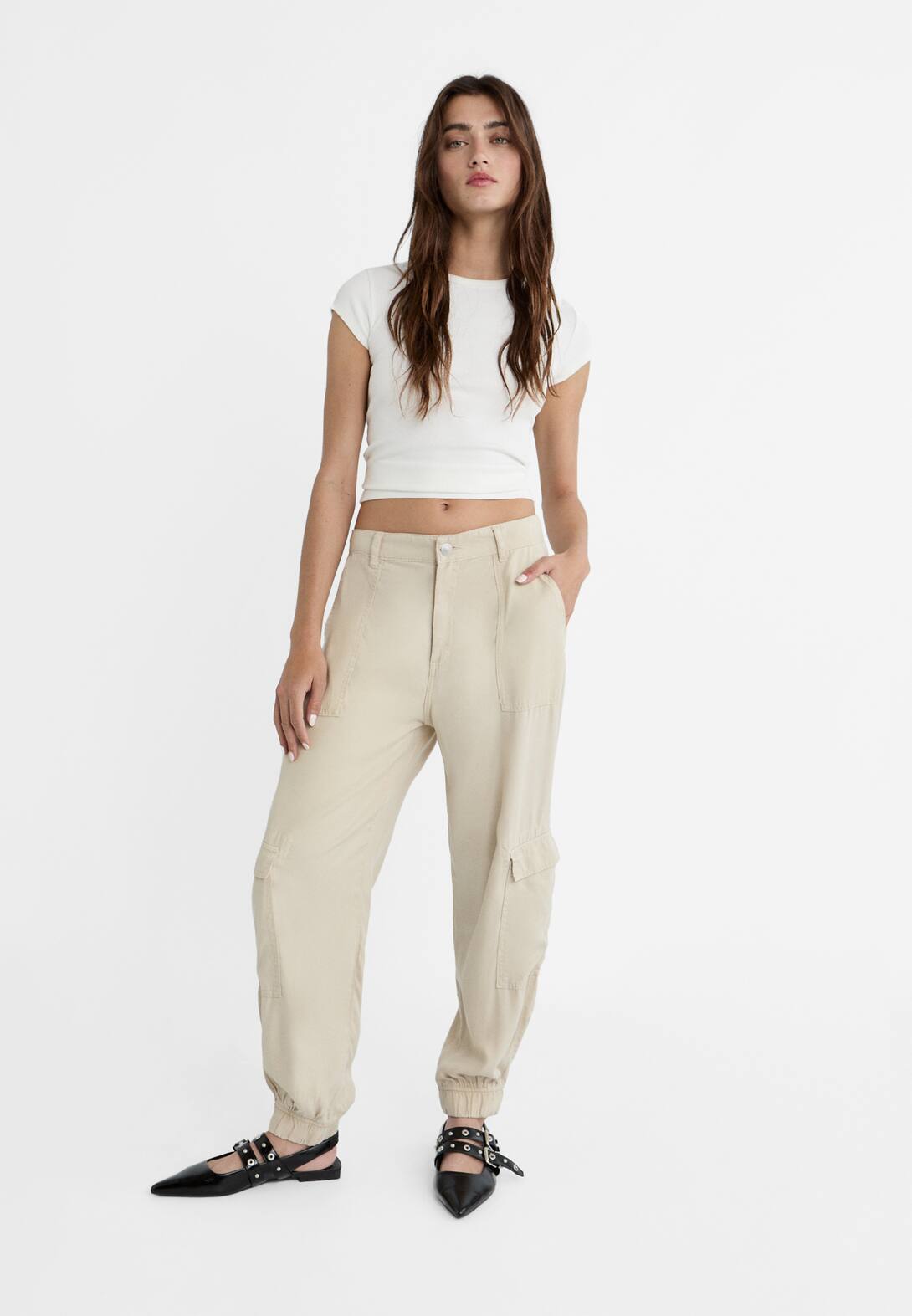 Pantalon cargo fluide