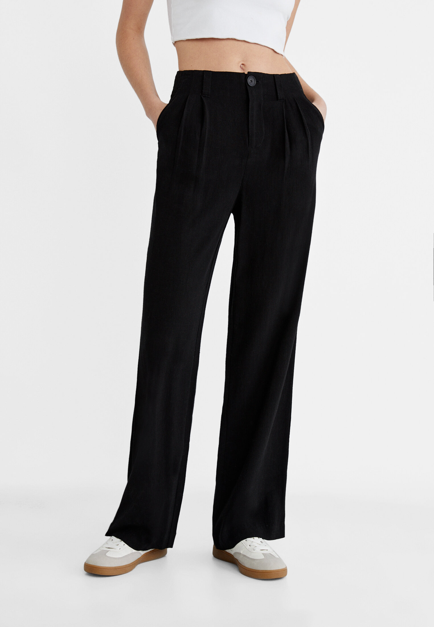 Pantalones vestir mujer online stradivarius