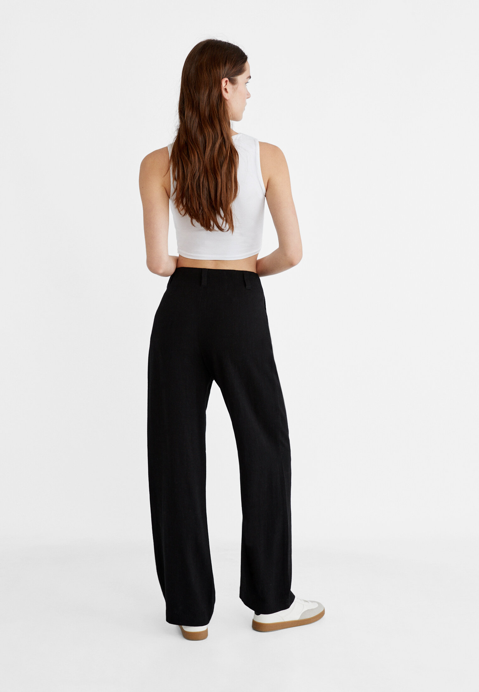 Pantalon negro best sale mujer stradivarius