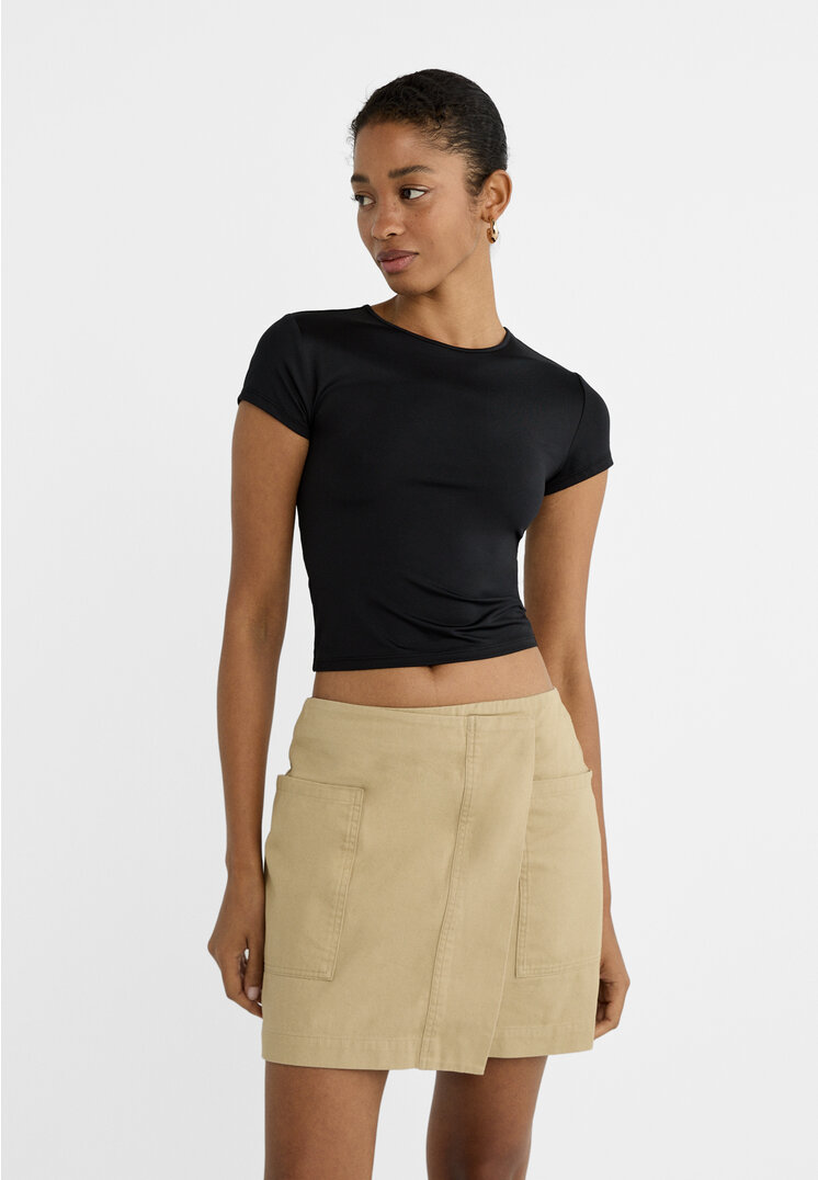 

Stradivarius Spódnica mini cargo Kamień 34