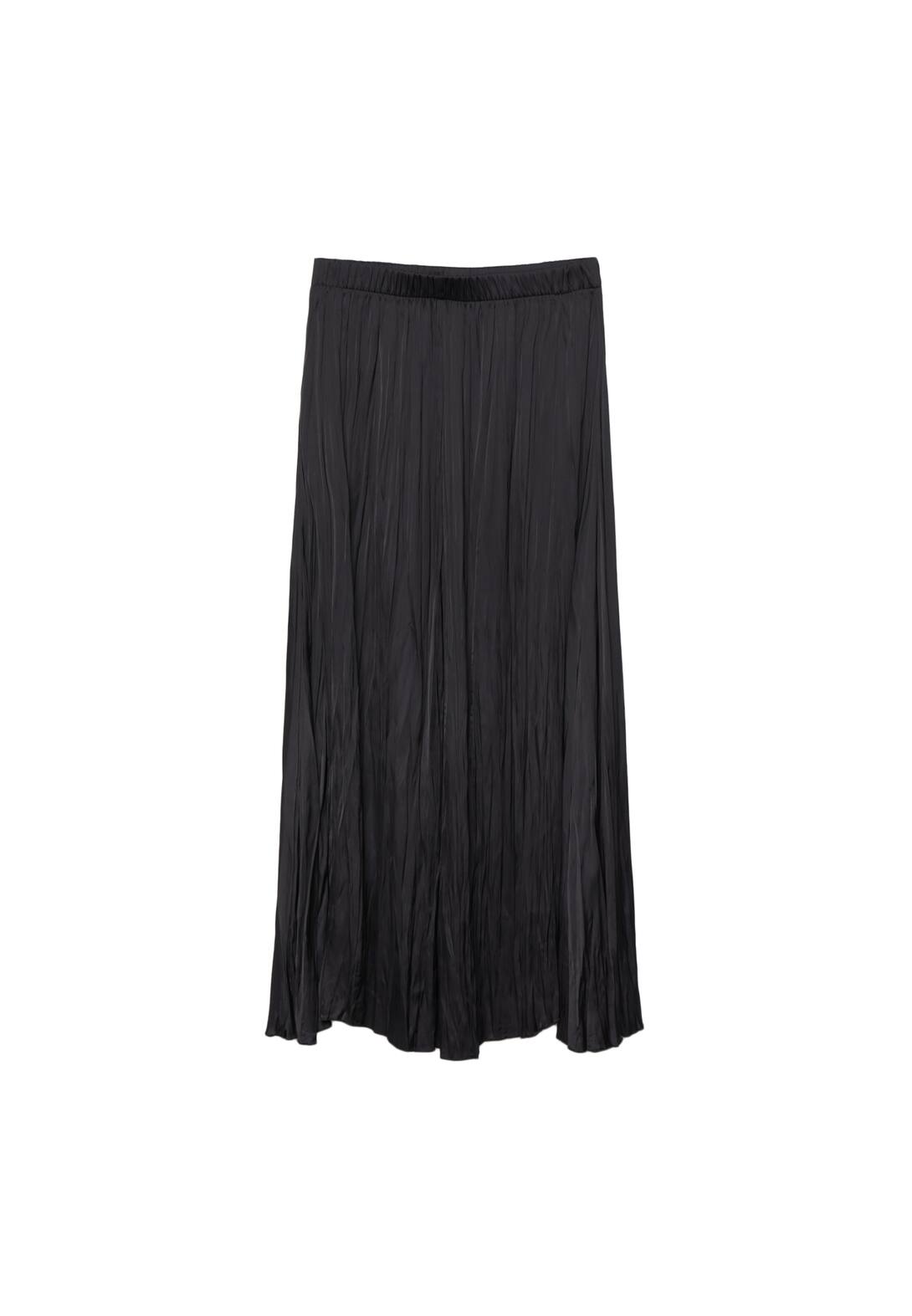 Long flowing satin skirt