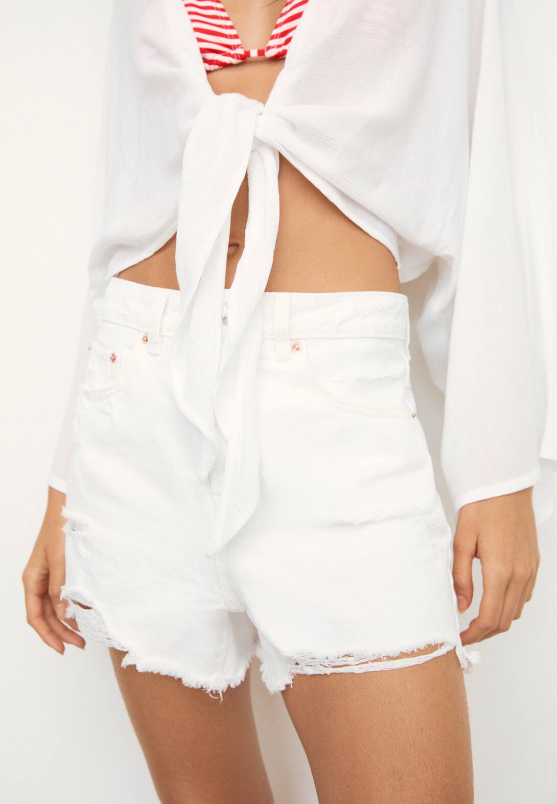 D75 Short denim rotos