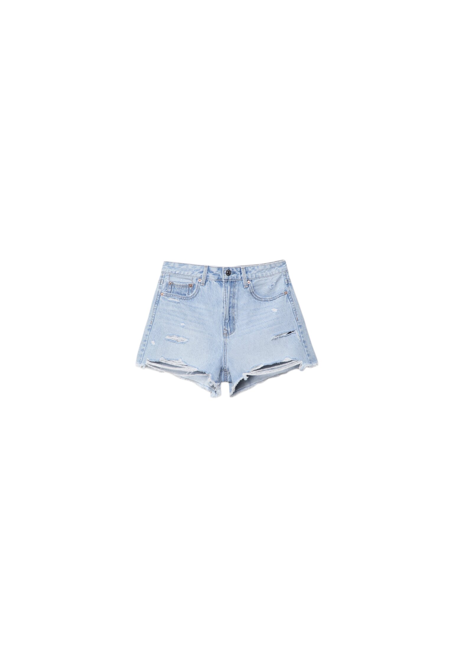 Ripped denim shorts - Women's fashion | Stradivarius United States