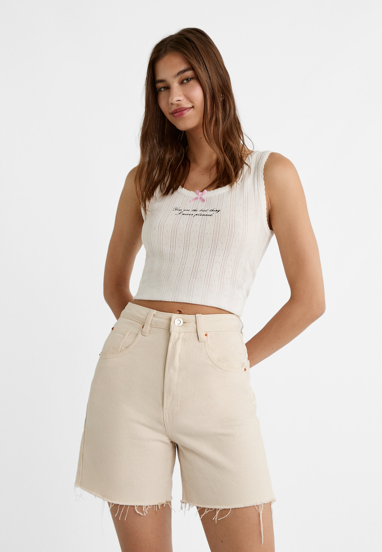 Low-waist Bermuda shorts - Women's fashion | Stradivarius France