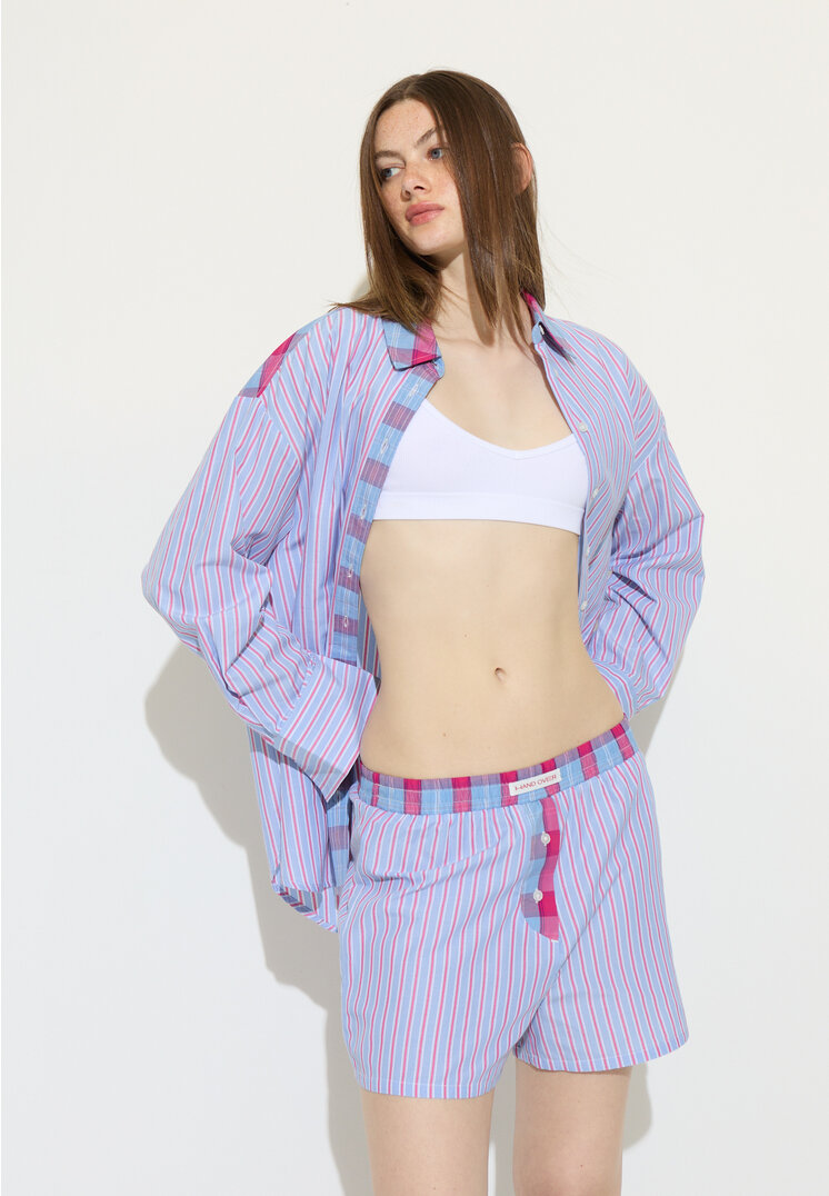 Stradivarius Boxer popeline Hand Over  Celeste M
