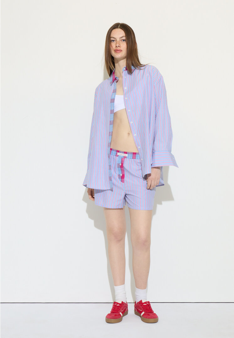 Stradivarius Boxer popeline Hand Over  Celeste M