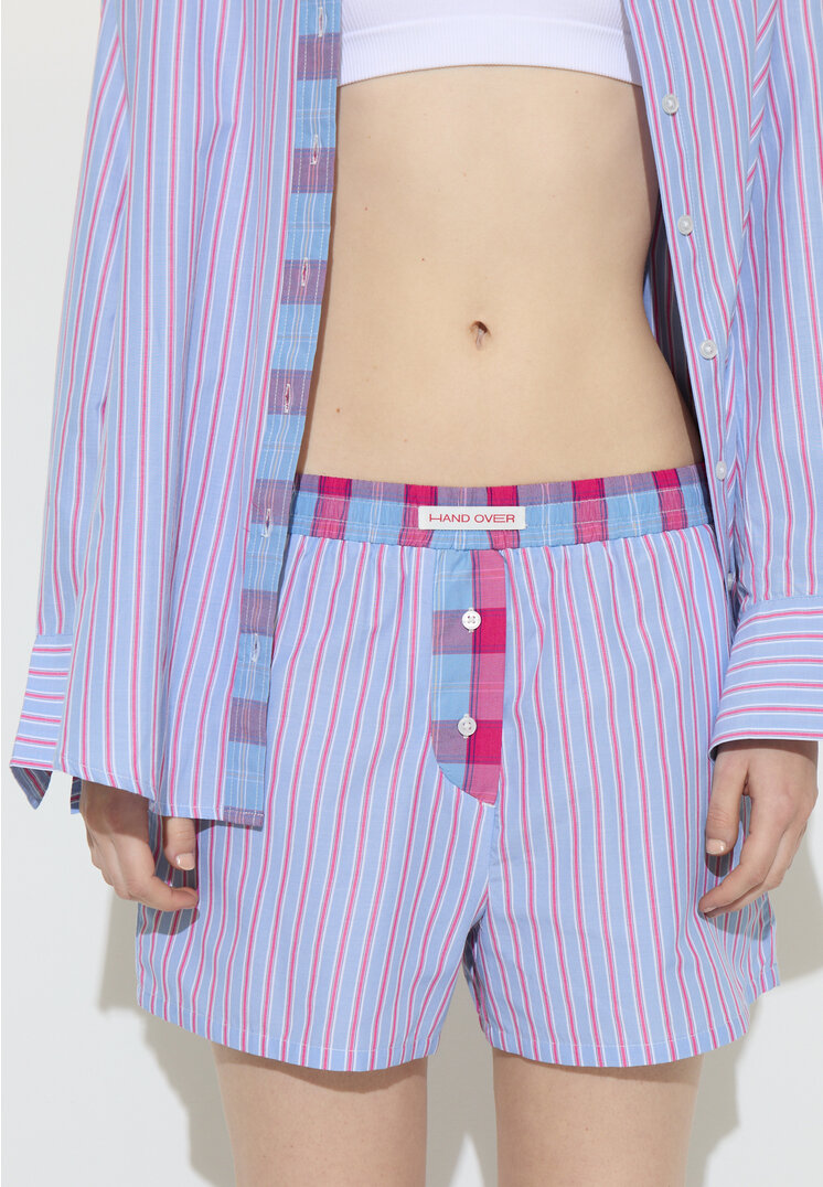Stradivarius Boxer popeline Hand Over  Celeste M