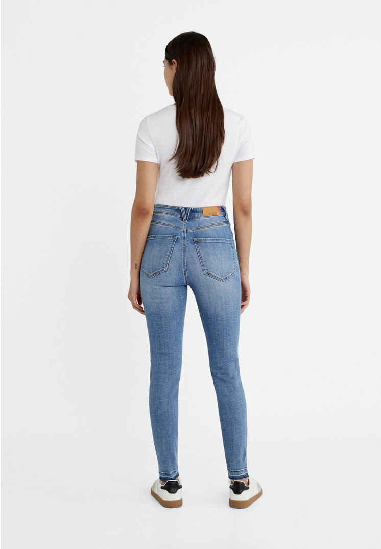 Stradivarius 1450 Super high-waist skinny jeans  Blue denim 4