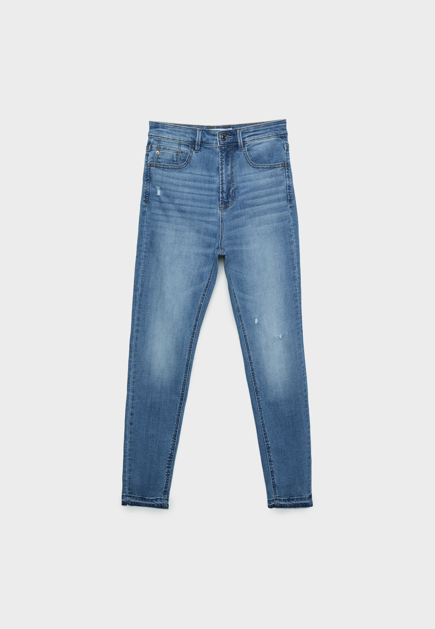 D96 cropped straight-fit jeans - Women's fashion | Stradivarius