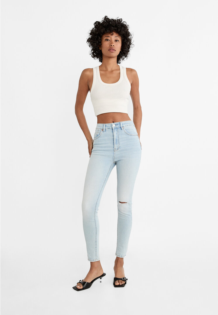 Super high waist mom hot sale jeans