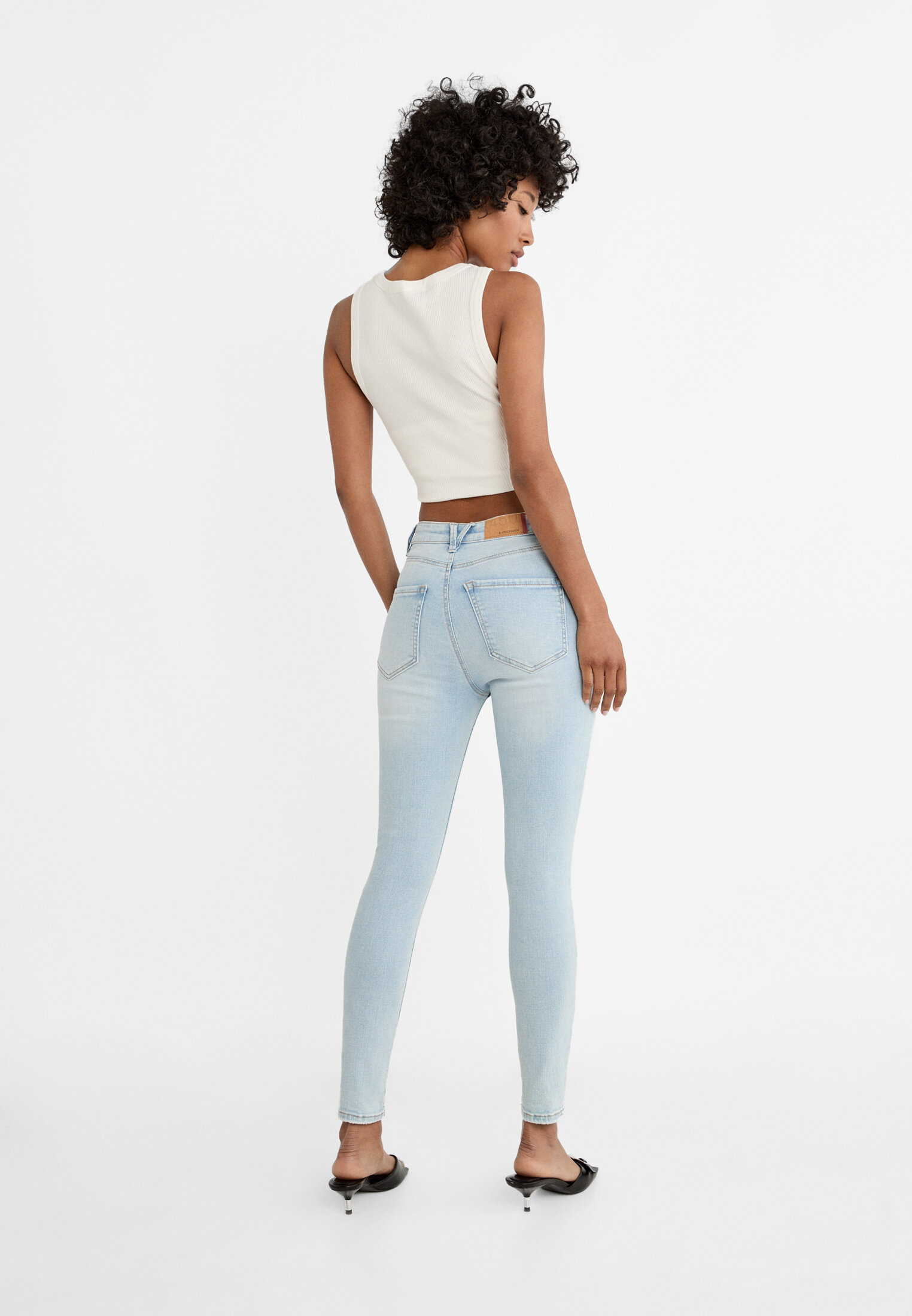 Jeans taille tres online haute femme