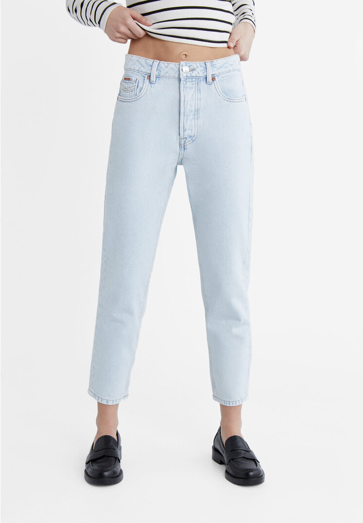 Stradivarius 1460 Mom fit jeans Light blue denim Recommend
