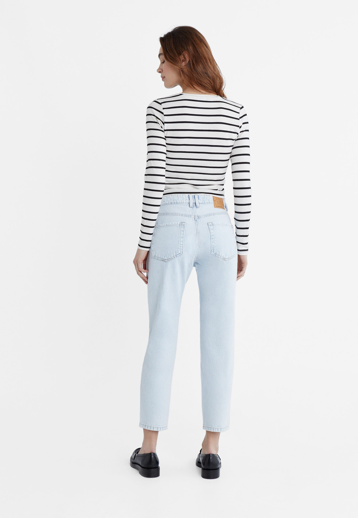 Stradivarius slim sale fit mom jean