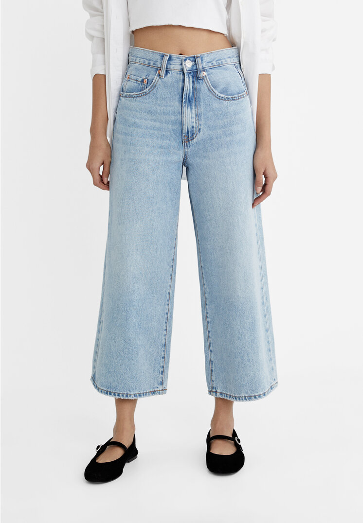 Stradivarius Jeans culotte  Denim blu 40