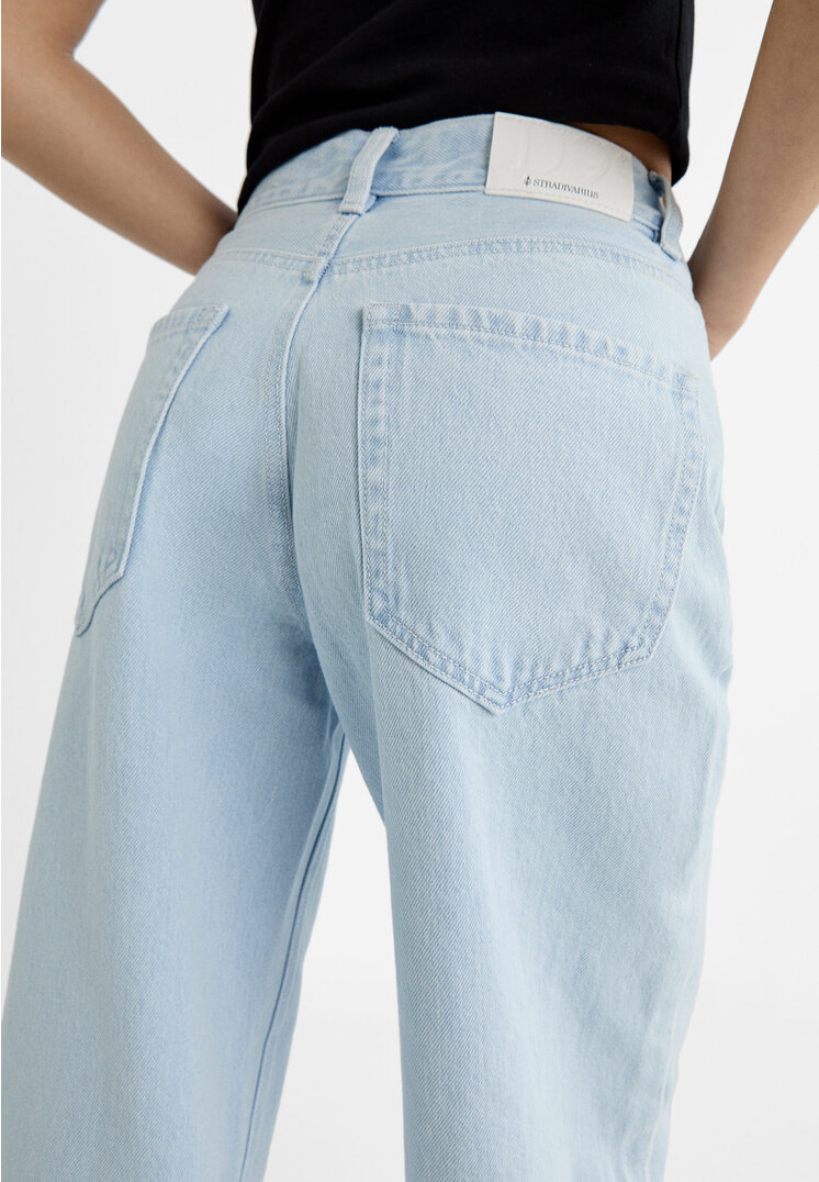 Stradivarius D99 Wide leg jeans  Blue denim 4
