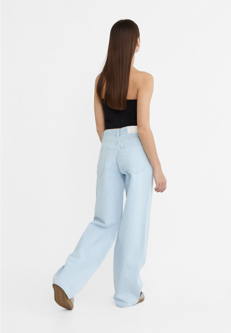 Stradivarius D99 Wide leg jeans  Blue denim 4