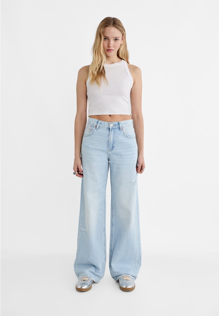 Stradivarius D99 Wide leg jeans  Denim 8