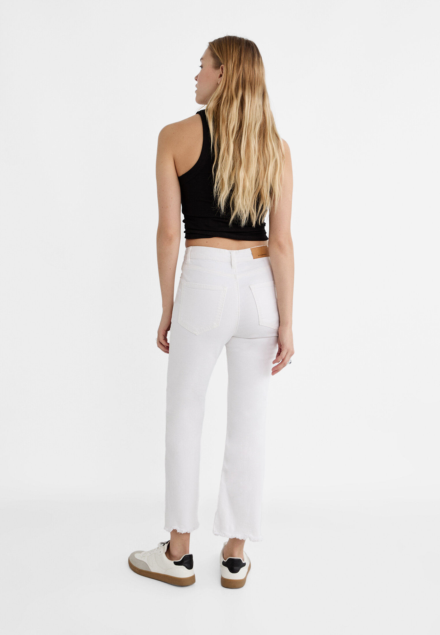 Jean cropped flare femme hot sale