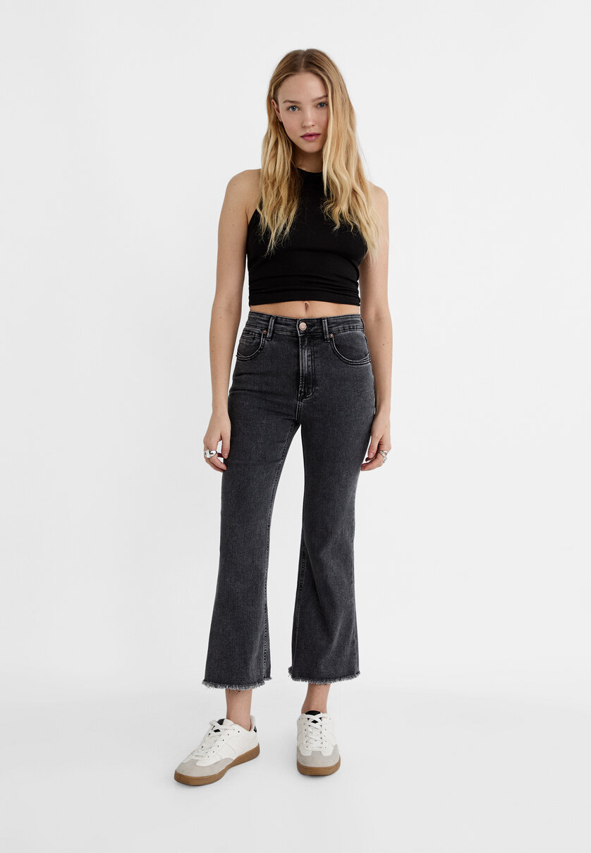 Cropped-Jeans-Schlaghose D78