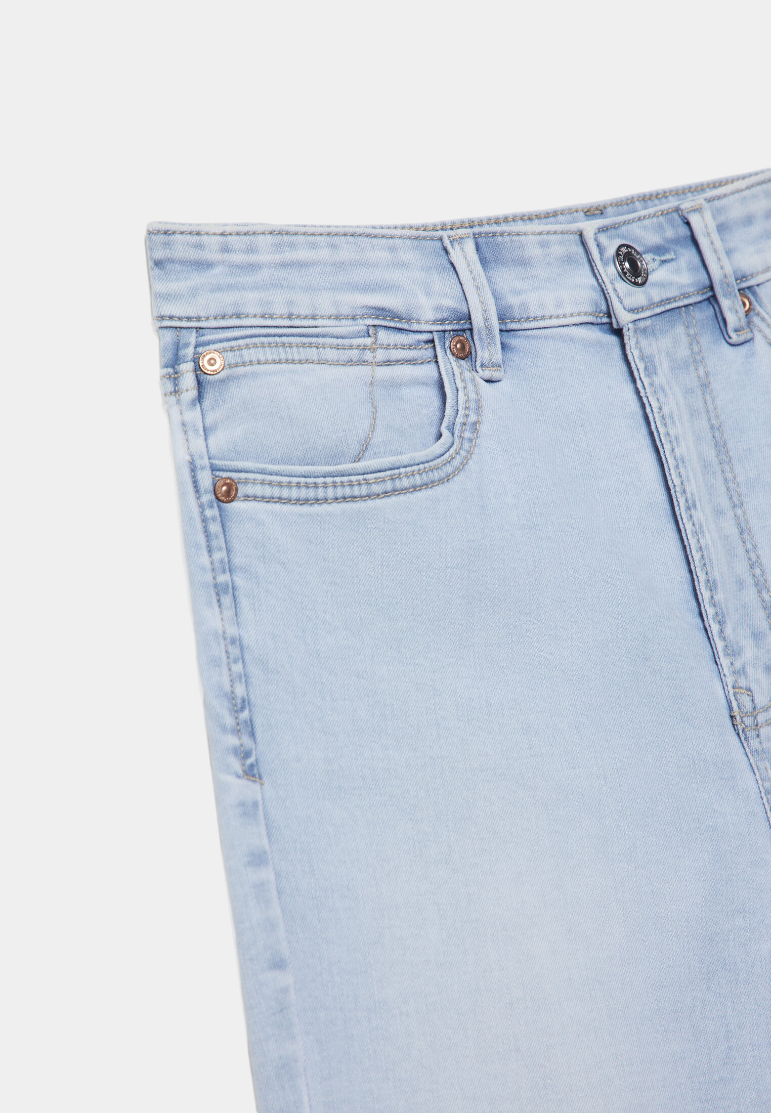 Cropped hot sale blue jeans