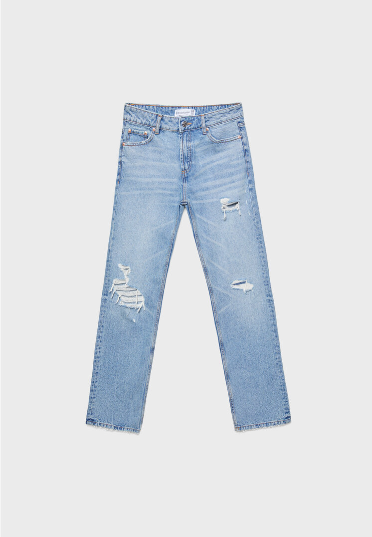 Stradivarius ripped mom store jeans