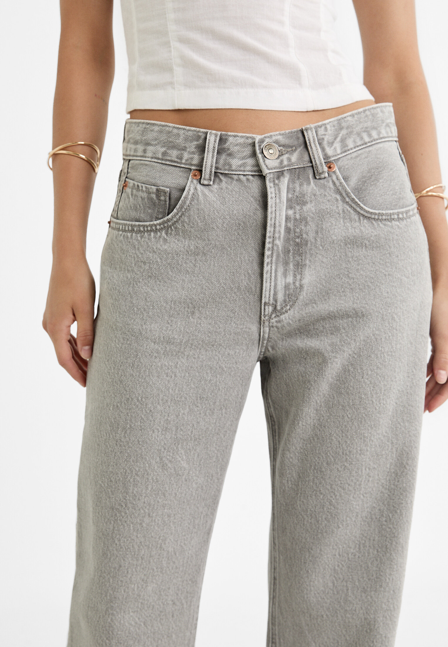 D96 cropped straight-fit jeans