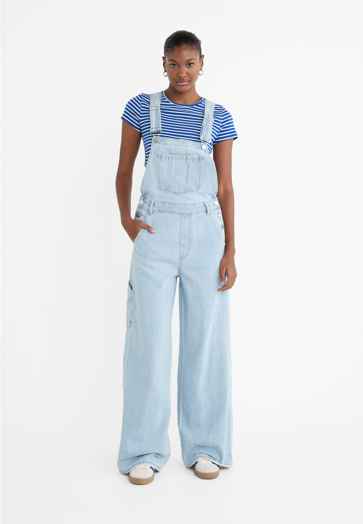 

Stradivarius Workwear-Denim-Latzhose Denim L