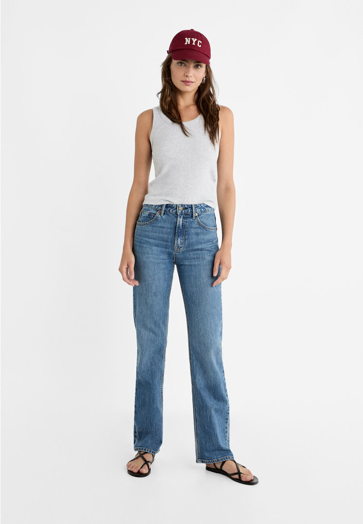 Stradivarius D98 straight-leg vintage effect jeans  Denim 8