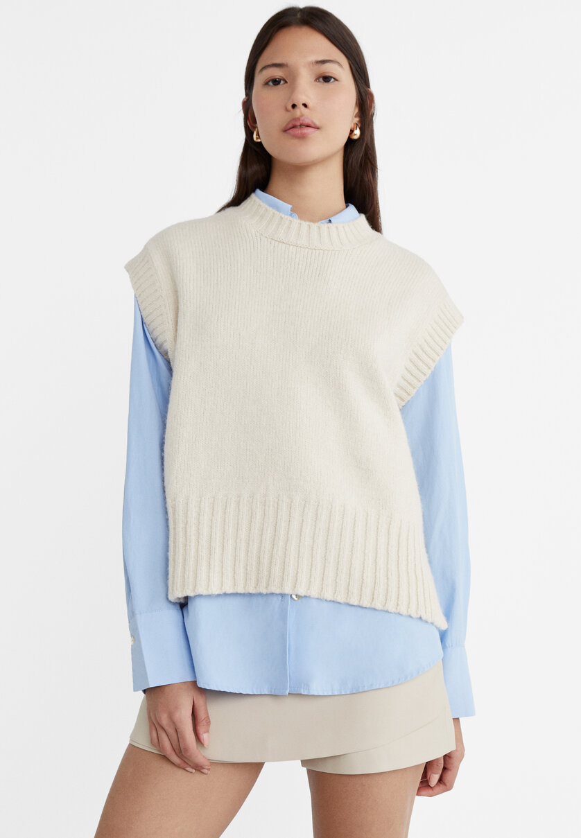 Soft-touch knit vest