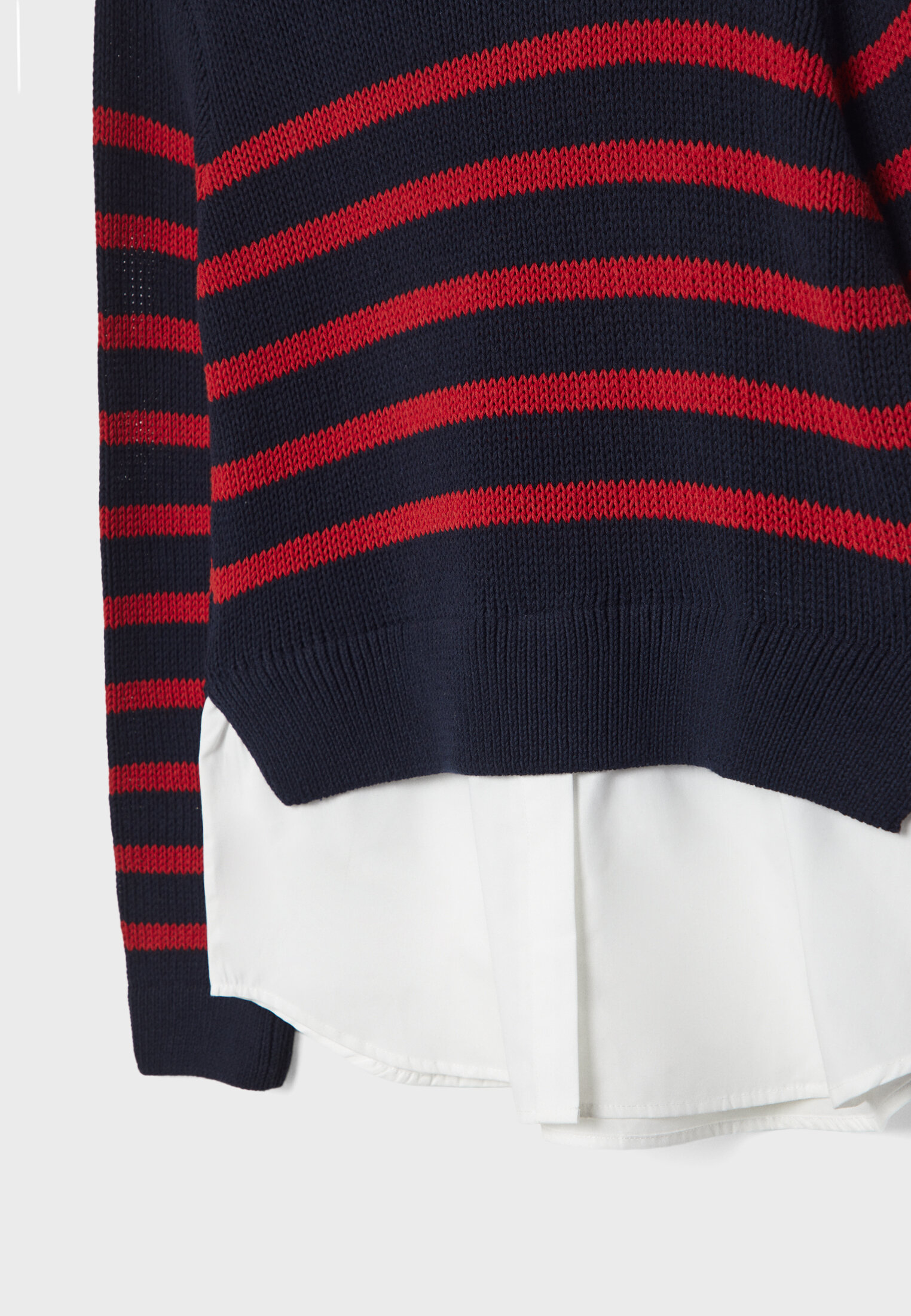 H&m black and shop red striped sweater