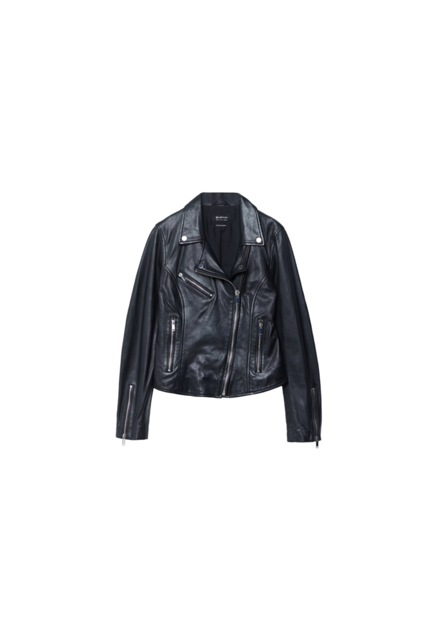 Stradivarius chaqueta cuero negra new arrivals