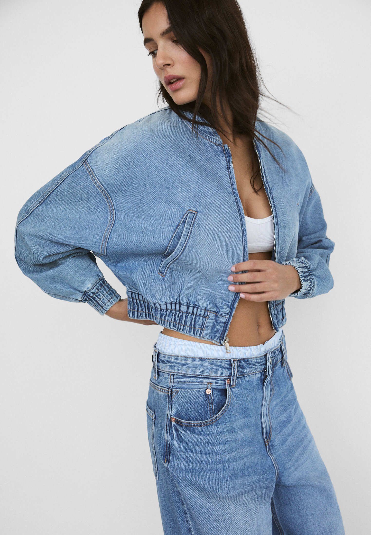 Stradivarius 2024 jeans jacket