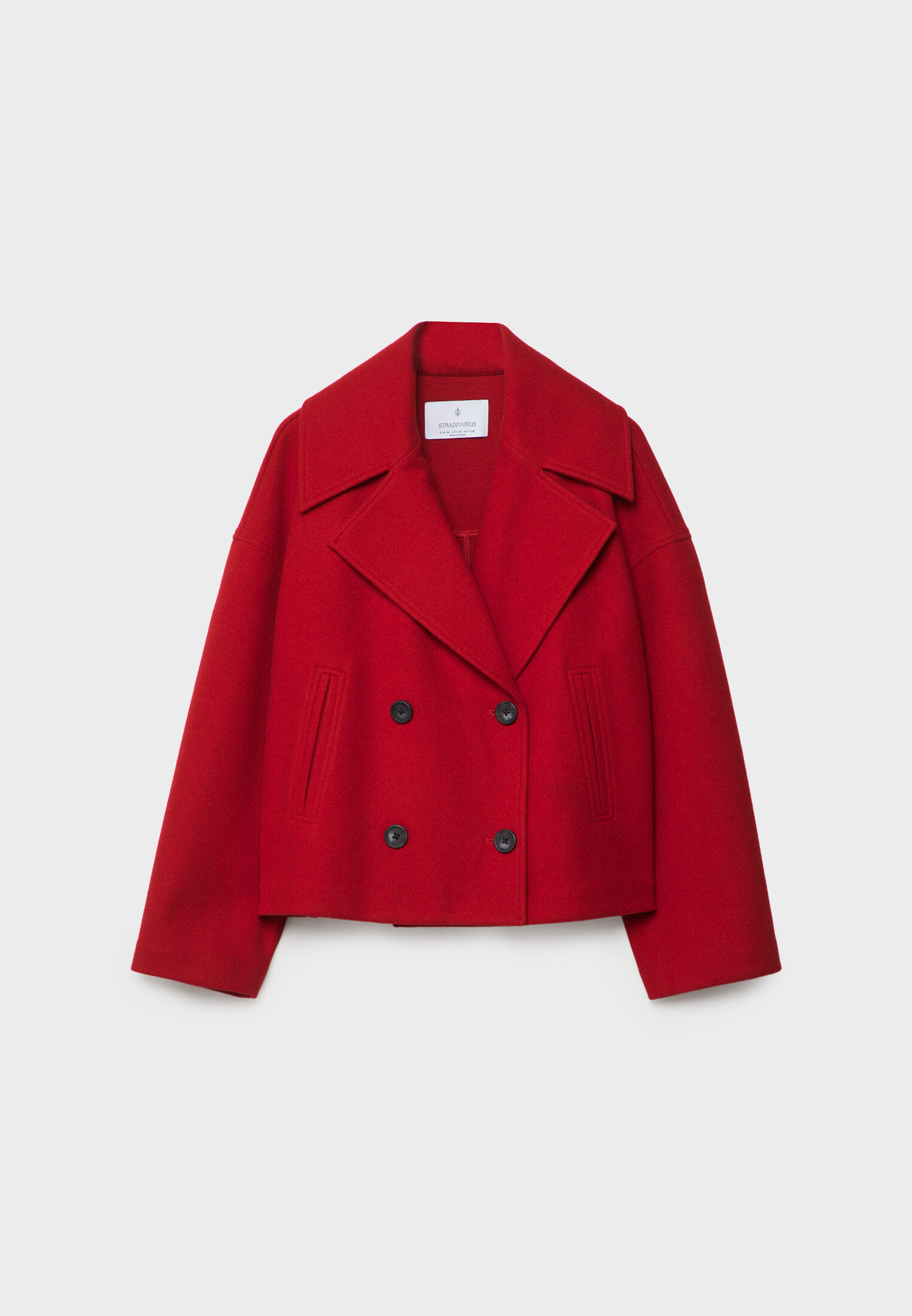 Manteau rouge online stradivarius