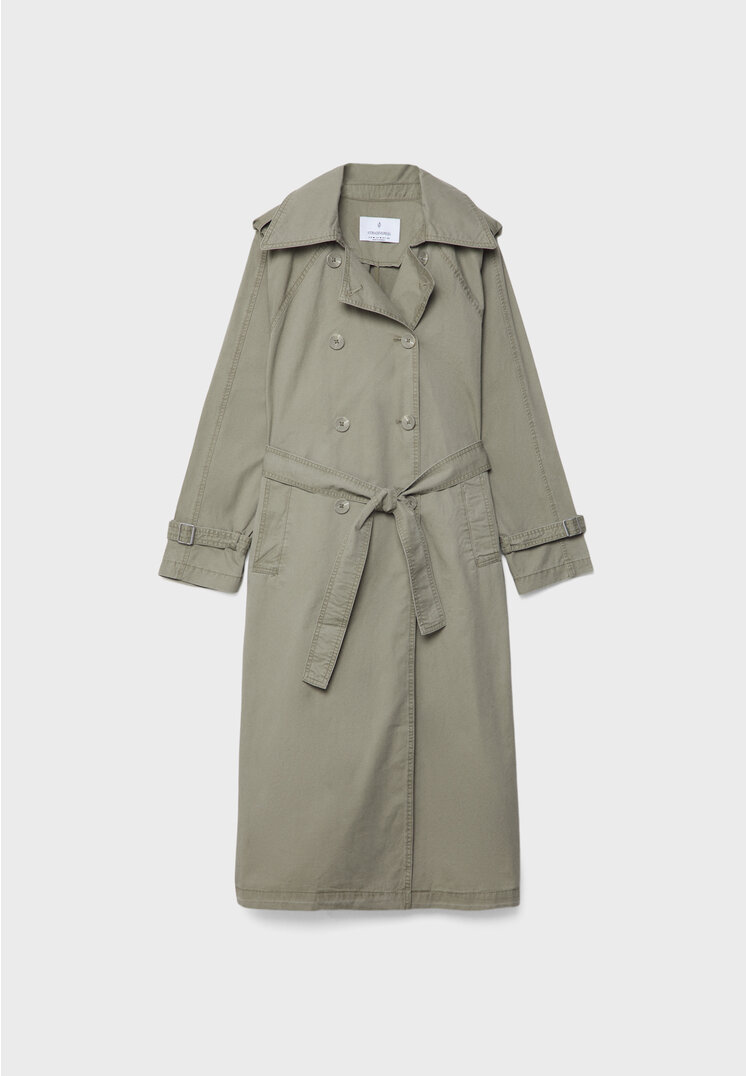 Reinforced trench coat - Women's fashion | Stradivarius Canada