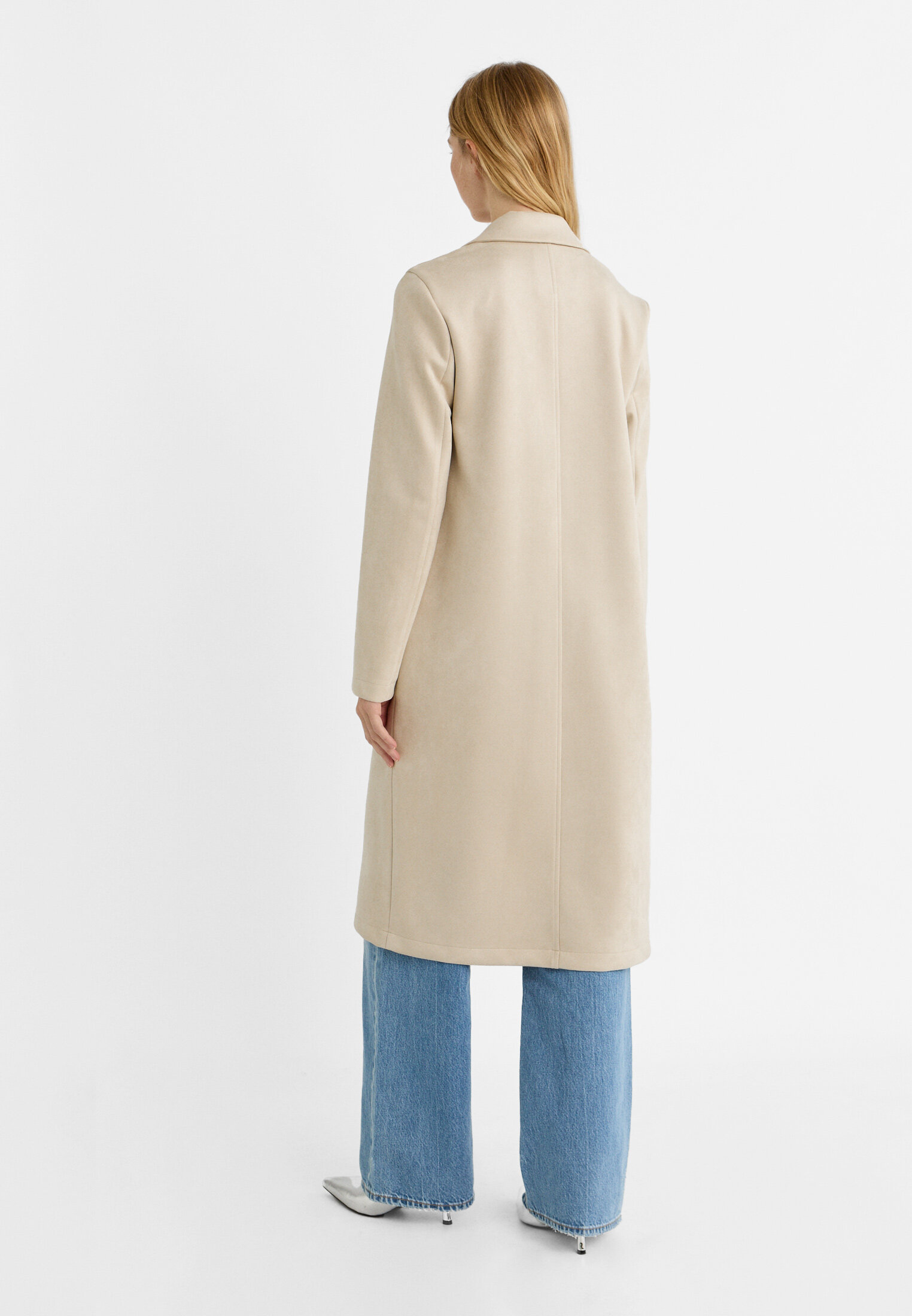 Manteau long imitation daim femme new arrivals